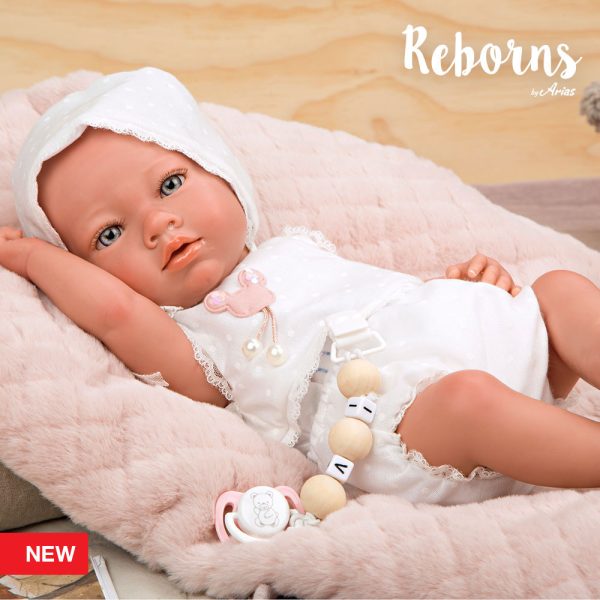 Arias Reborns 38cm Maitane Rosa com Manta